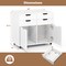 White MDF Mobile Filing Cabinet with Lockable Wheels and Storage Drawers